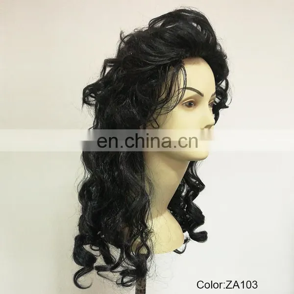 Crazy Party Black Long Wigs P-W204 photo-2