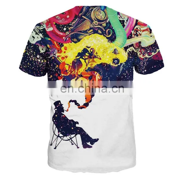 Sky Smoke Speed Digital Printing t Shirt Europe Tide Brand Men's Sports Short Sleeve t Shirt Wholesale Men t Shirt photo-3