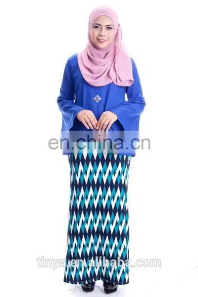 2017 Modern Malaysia Flare Sleeve Muslim Dress Baju Kurung for Women Maxi Dress photo-4
