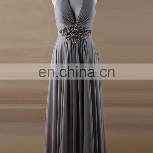 Vintage Halter Grey Mother of the Bride Dresses for Formal Occasion photo-2