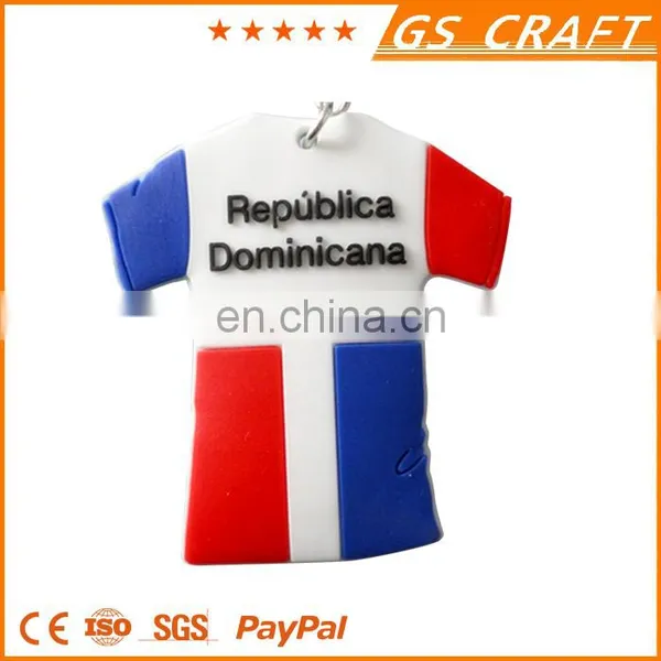 2016 Popular Unique Polo Shirt /sport Shirt Silicone Keychain/colorful Shirt Keychain photo-3