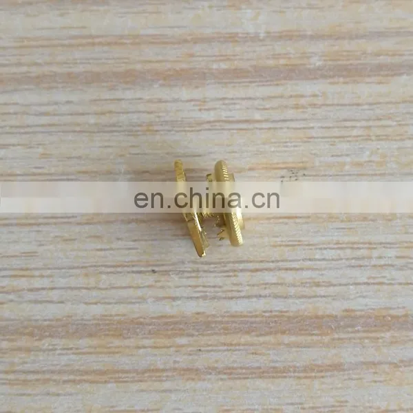 Customized Engraved Logo Gold Plated Five- Pointed Star Shape Small Metal Pins With Screw and Nut photo-3