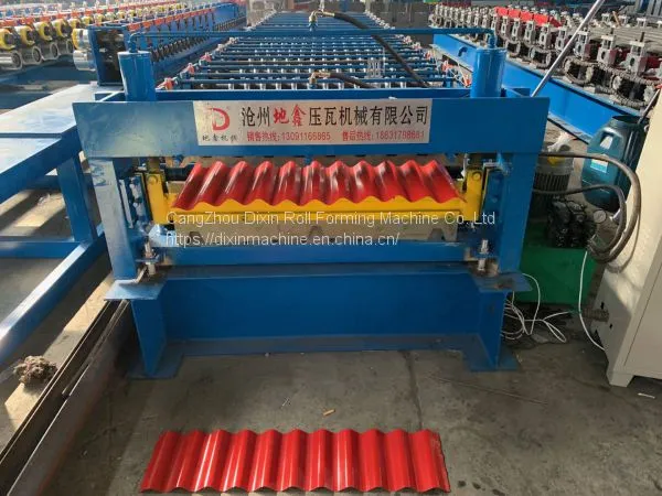 Colored Steel Corrugated Roll Forming Machine Trapezoidal Forming Machine photo-3