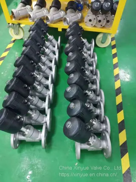 Stainless Steel Flange Angle Seat Valve Pneumatic Angle Seat Valve photo-4