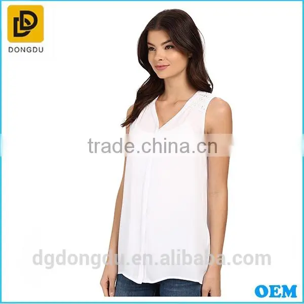 Ladies' Fashion Style High Quality Summer Casual Lady Blouse photo-2