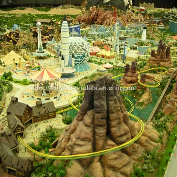 Architectural Model of Dubai Amusement Park, UAE, Smart City Model