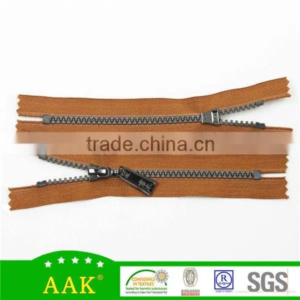5# Delrin Zipper Closed End Dull Gunmetal Black Jacket Zippers photo-4