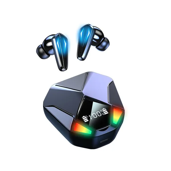 LED Display Battery Headset Colorful X6 Wireless Headset HIFI Stereo Earbuds Call Headset With Microphone