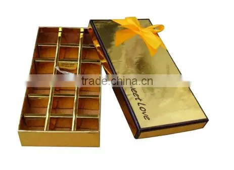 Printed Custom Design Elegant Paper Chocolate Packaging Box