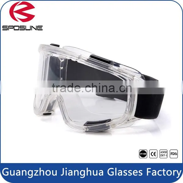 2016 Guangzhou Anti-scratches Safety Eyewear Factory Wholesale Transparent Eye Glasses for Gas Cutting Dustproof Goggles photo-3