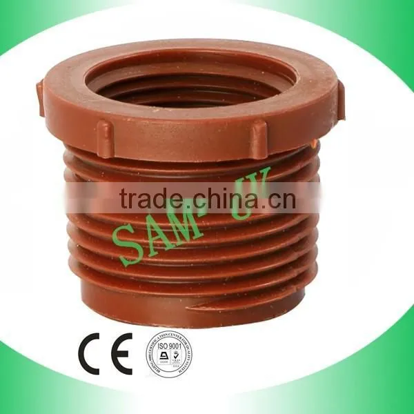 PP THREADED REDUCING BUSHING,BROWN
