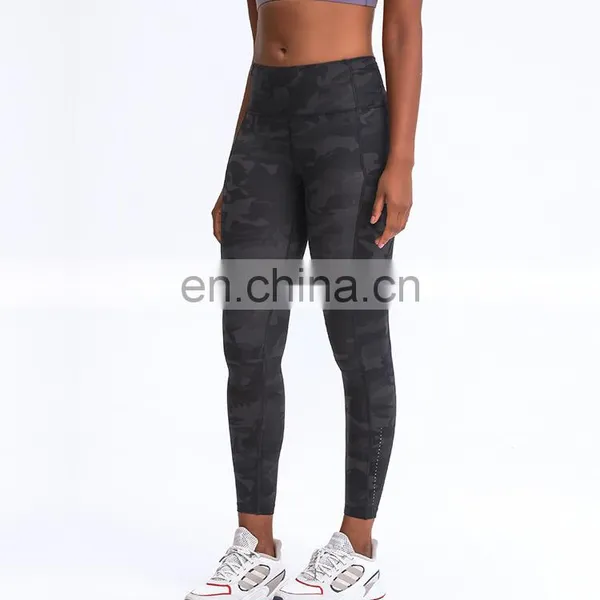 NEWEST Tie Dye Camo Printing Fitness Yoga High Waisted Pants Leggings With Side Pockets For Women Active Wear photo-5