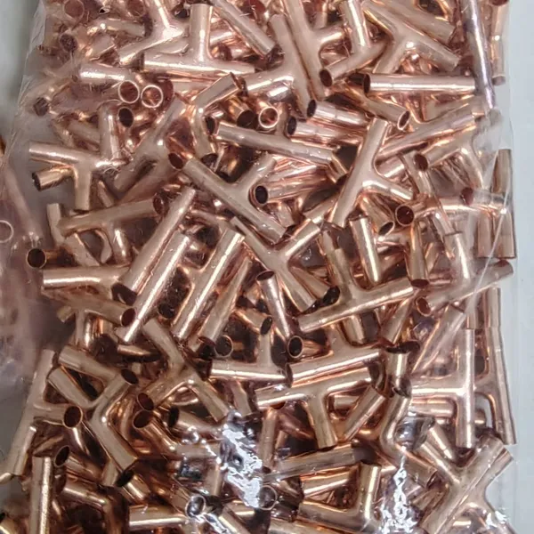Copper Y Tee, Copper Fitting Tee, Refrigeration Tee, Air Condition Copper Tee, OEM Copper Fitting