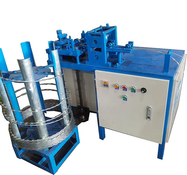 Factory Barbed Wire Mesh Making Machine Concertina Mesh Fence Razor Barbed Wire Machine photo-2