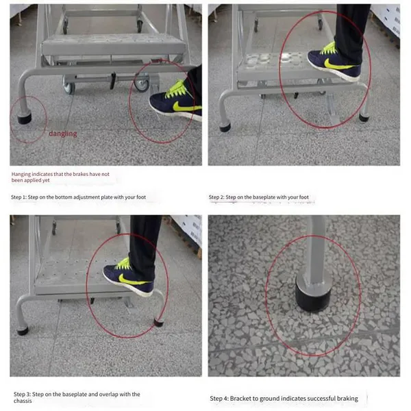 Supply, Steel Mobile Automatic Braking Elevated Platform Ladder, Workshop Working Platform, eu ce Standard photo-2