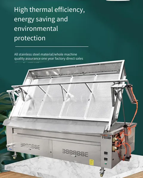 Temperature-controlled Fully Automatic Deep Fryer, Automatic Frying Equipment for Oil Bean Curd Puffs, Tiger-skin Chicken Feet, and French Fries With Automatic Stirring and Automatic Discharging photo-5