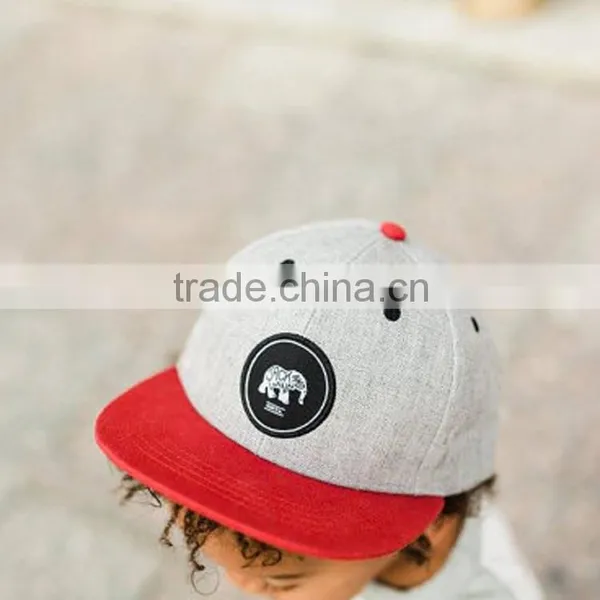 Wholesale Children Size Snapback Hat With Flat Brim Kids Summer Cap photo-3