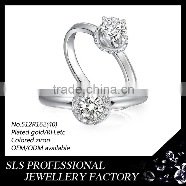 2015 Top Desighns Zirconia Wedding Jewelry Diamond Ring White Zircon Finger Rings for Lovers photo-2