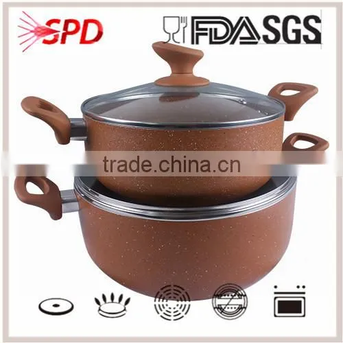 Marble Casserole With Lid Nonstick Cookware Casserole