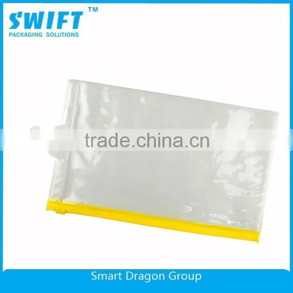 High Quality Unique Hard Black Piping Transparent Pvc Silk Screen Printing Retail Underwear Bag photo-2