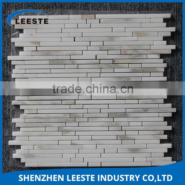Hexagon Shape no Color Change Polished White Marble Stone photo-6