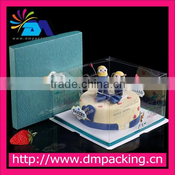 Luxury Transparent PVC Cake Gift Box With Lid