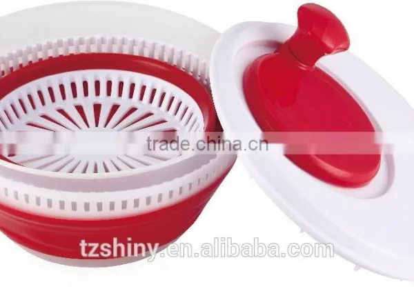 2016 New Design Plastic Collapsible Salad Spinner Magic Plastic Salad Mixer photo-2