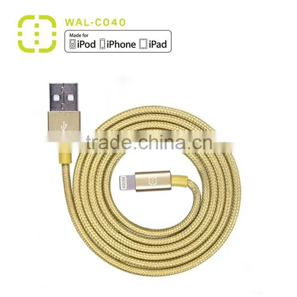 Walnut Gold Plated Mfi Usb Cable With Alu Housing photo-2