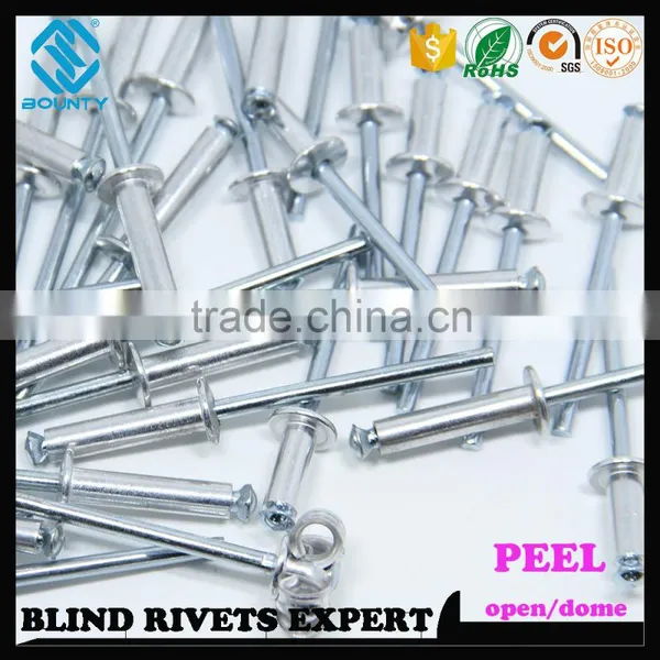 HIGH QUALITY OPEN END MANUFACTURER AL/ST BLIND PEEL TYPE RIVETS photo-3
