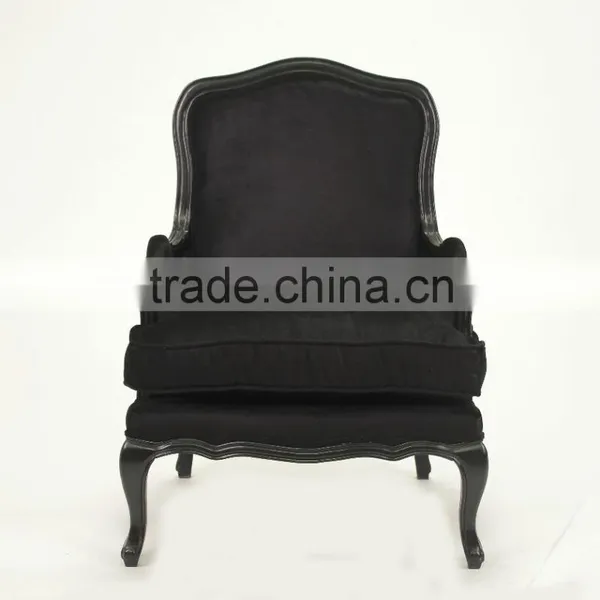 Solid Birch Wood Black Fabric Coffee Room Use Chair/modern Armchair(CH-863) photo-2