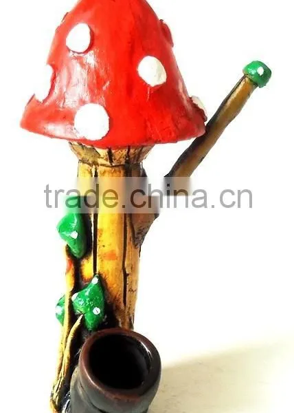Figurine Shaped Hand Crafted Smoking Pipes - Tall Mushroom photo-5