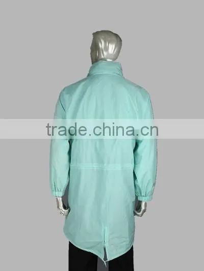 Raincoat Polyester Cycling Rain Jacket With Concealed Hood photo-2