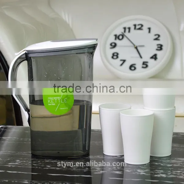 Fashionable Plastic Water Jug With 4 Cups photo-2