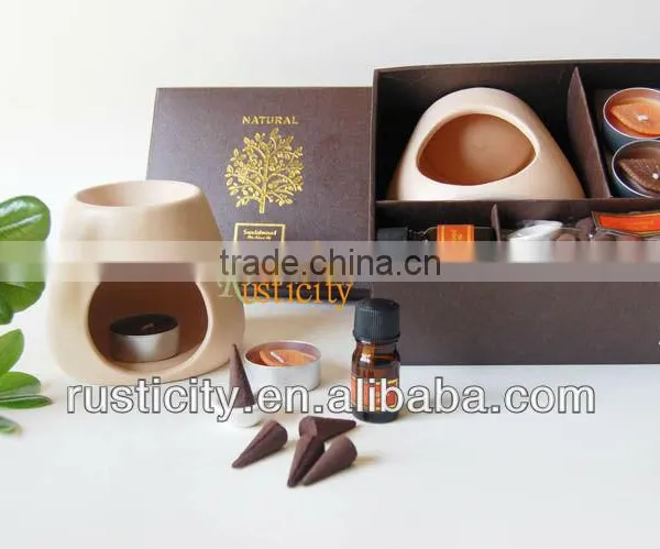 Hot Selling Scented Candle Set /Incense Sticks/Ceramic Holder/Esential Oil Warmer photo-5