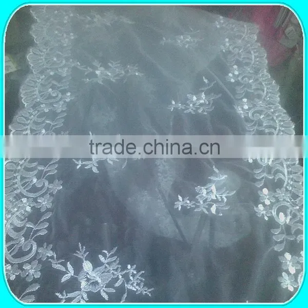90*156" White Lace Embroidery Table Runner
