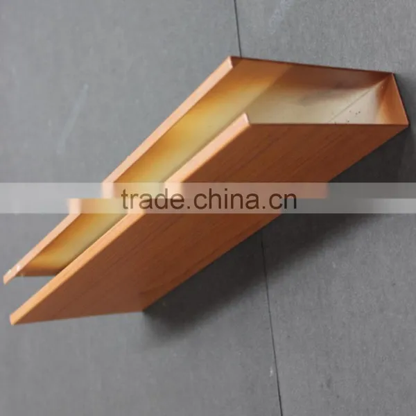 Chemical Preservation Metal Suspended Ceiling Panel With Wood Grain Color U Section Aluminum Screen Ceiling photo-5