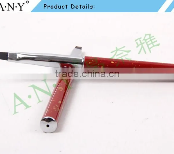 ANY New Arrival Mental Handle Pure Color Flat Hair Gel Nail Art Brush Hot Sale photo-6