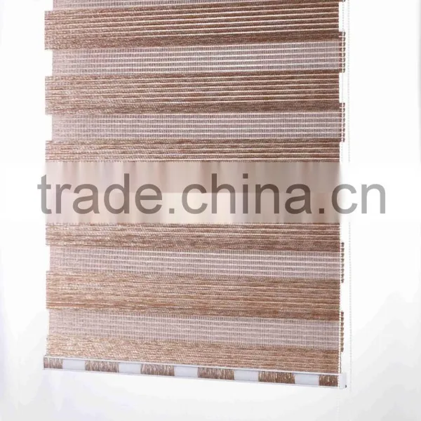 New Style Double Layer Fabrics Zebra Blinds photo-4