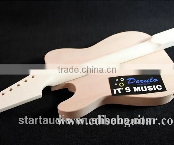 DIY Unfinished Electric Guitar Kits Solid A Level Mahagany Body MX-001 photo-6