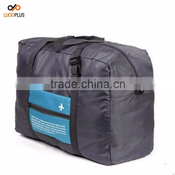 Luckiplus Waterproof Foldable Super Lightweight Large Capacity Storage Luggage Blue photo-4