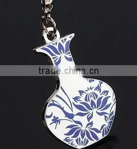 Blue And White Porcelain Keychains