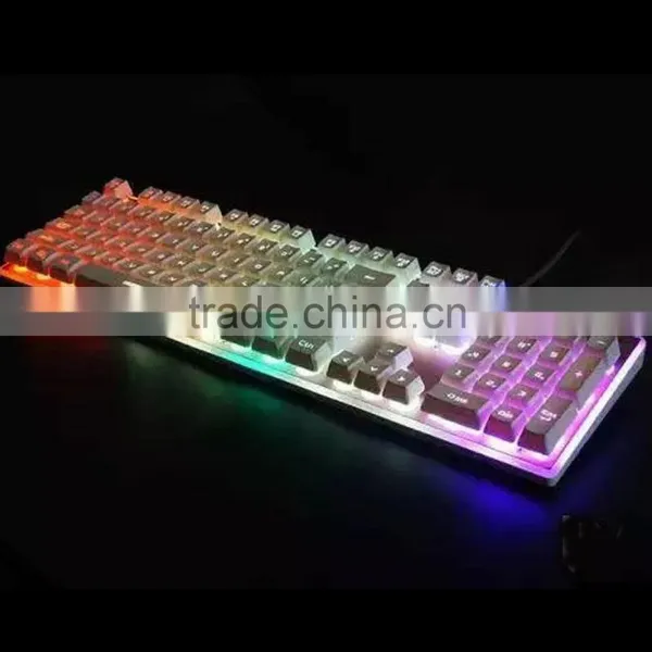 New LED Illuminated Gaming Keyboard,Seven Adjustable Color Backlit Keyboard With Aluminium Alloy Top Cover photo-4