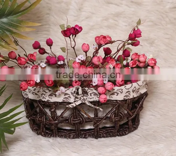 7 Hand Woven - Pastoral Style - Straw - Storage Basket - Storage Basket - Water Basket - Sundry Basket - Woven Baskets photo-3