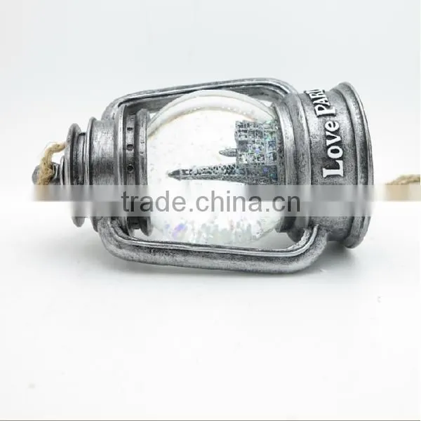 Fashion Decoration Building Waterglobe Lantern Resin Gift Items Low Cost photo-4