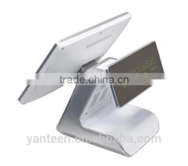 Silver Color 15inch Supermarket All in One Touch Screen POS System With Aluminum Alloy Casing photo-4