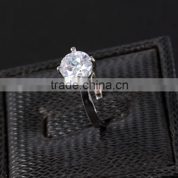 Simple Ring Design Single Prong Setting Zircon Finger Ring Small Elegant Rings For Women photo-4