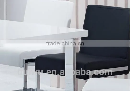Modern Metal Dining Room Rectangular Tables Strong 201 Stainless Steel Base photo-3