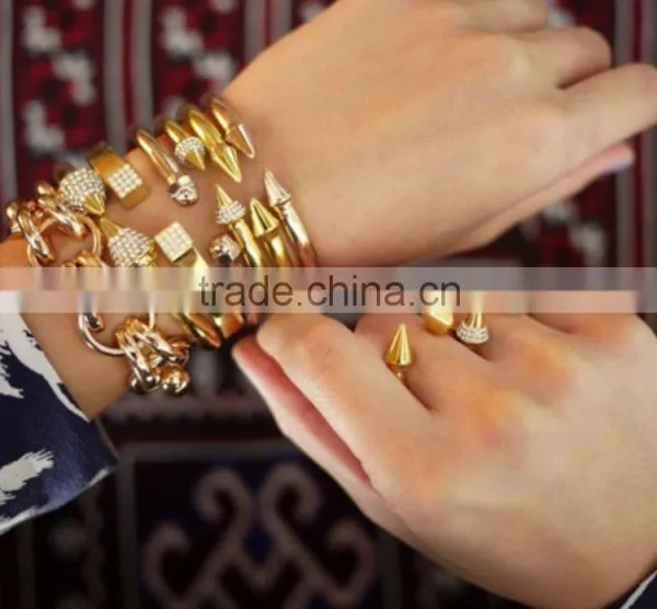 Fashion Stainless Steel VITA Little Giant Bangle Gold Jewelry Bracelet photo-4