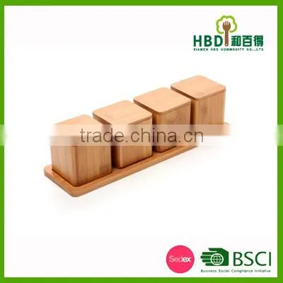 Wholesale Unique Kitchen Storage Box Bamboo Salt Box photo-2