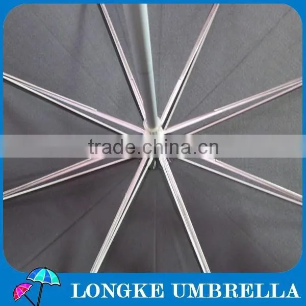 Superior Quality Aluminum Shaft Fiberglass Ribs Pongee Fabric Golf Umbrella photo-2